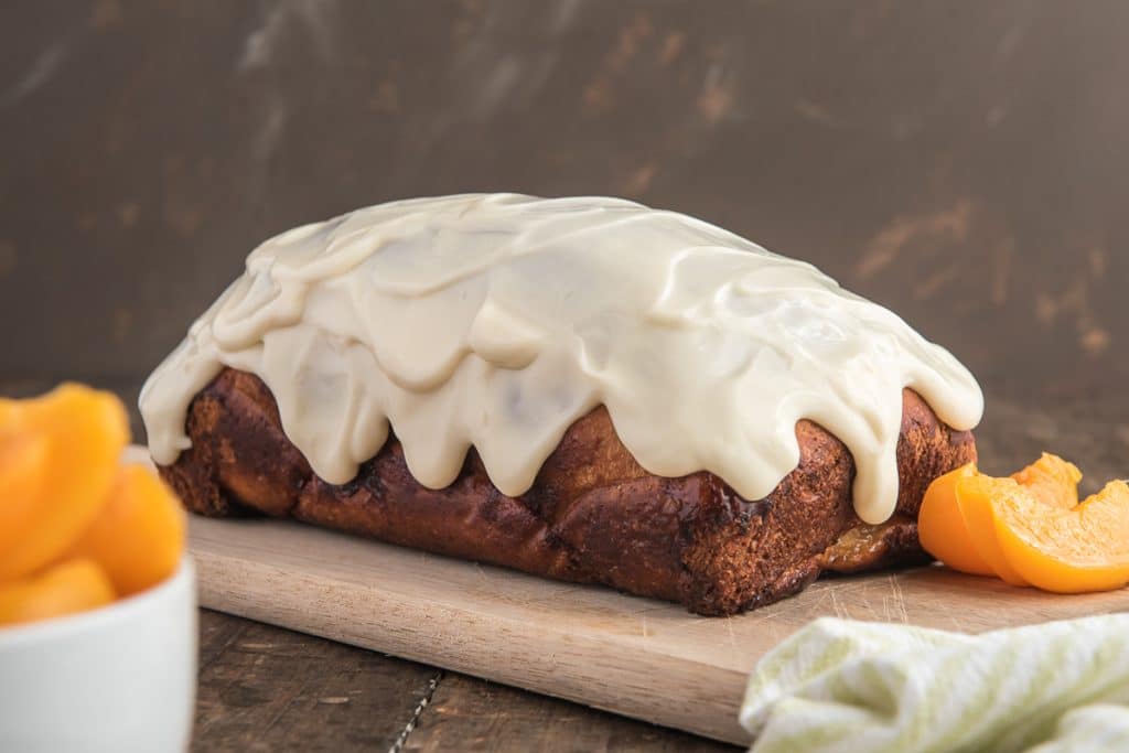 Peaches and cream cheese loaf _ Breakfast Bliss Unleashed